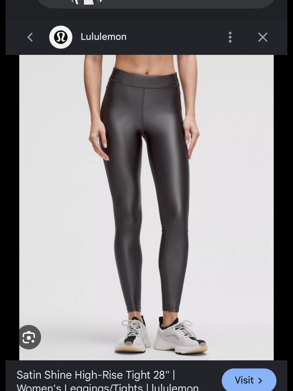 lululemon Satin Shine High-Rise Leggings in Charcoal